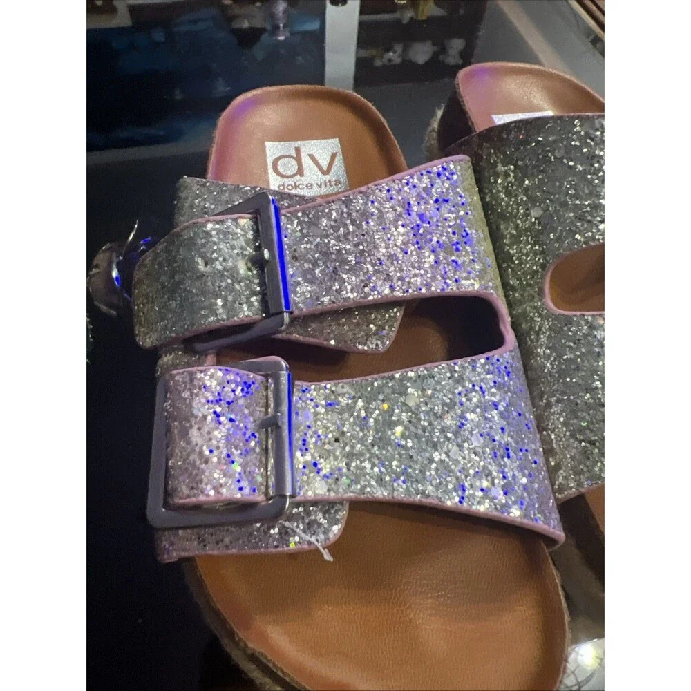 Dolce Vita Big Kids Size 11 Glitter Slide‎ Sandals